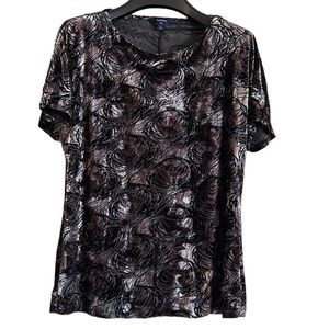 Reitmans women’s velour top metallic shimmer size 2x‎